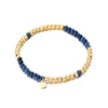 Edelstahl `Lahi` Armband Gold Blau