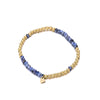 Edelstahl `Lahi` Armband Gold Blau