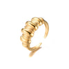 Edelstahl `Jagi` Ring Gold