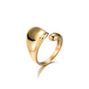 Edelstahl `Hoho` Ring Gold